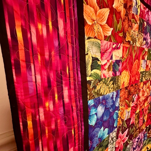 Floral Patchwork Quilt - Multicolor - Picture 7 of 12